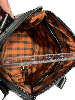 Black Croc small Lola Bag