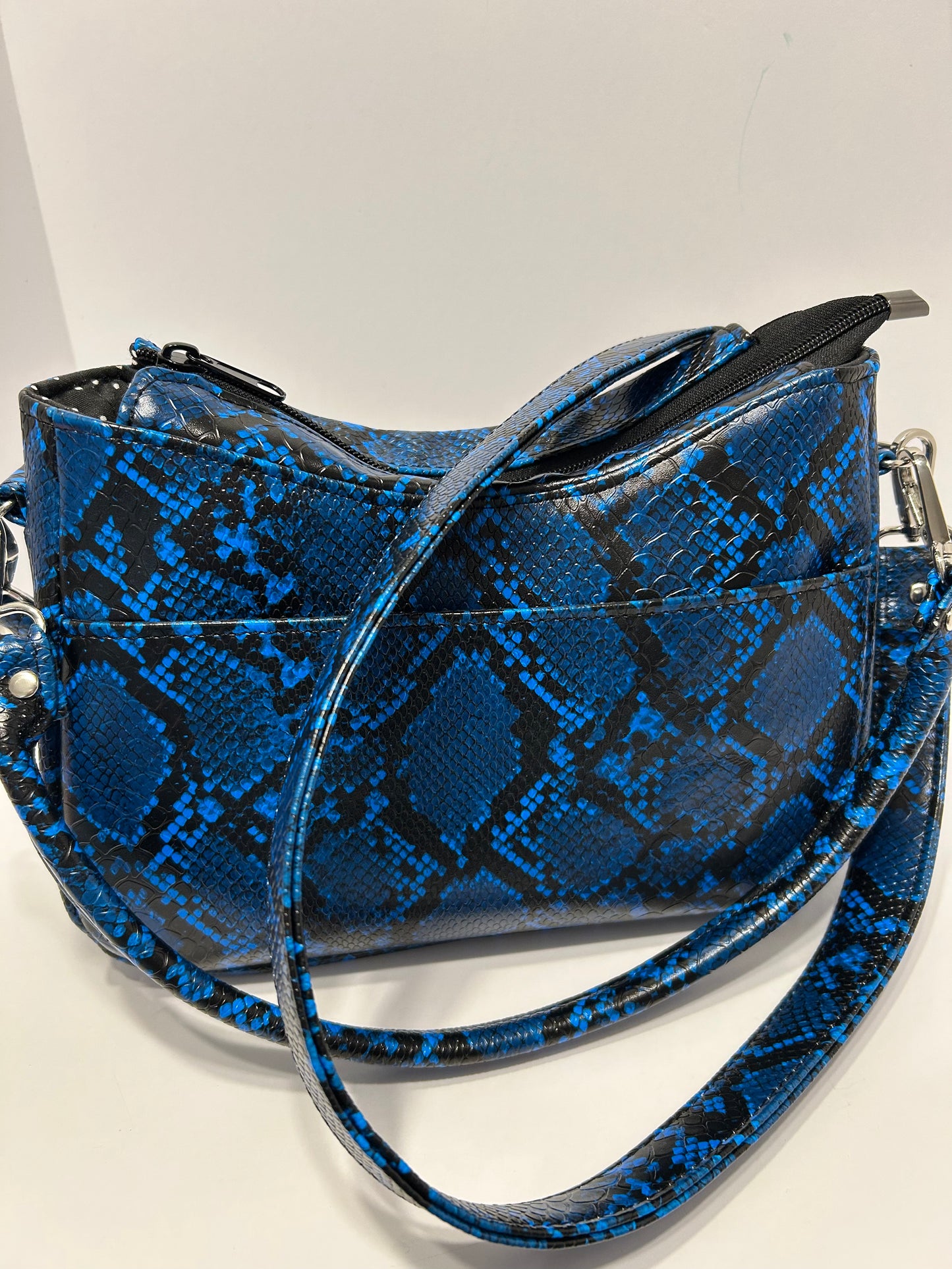 Blue Snakeskin Bag