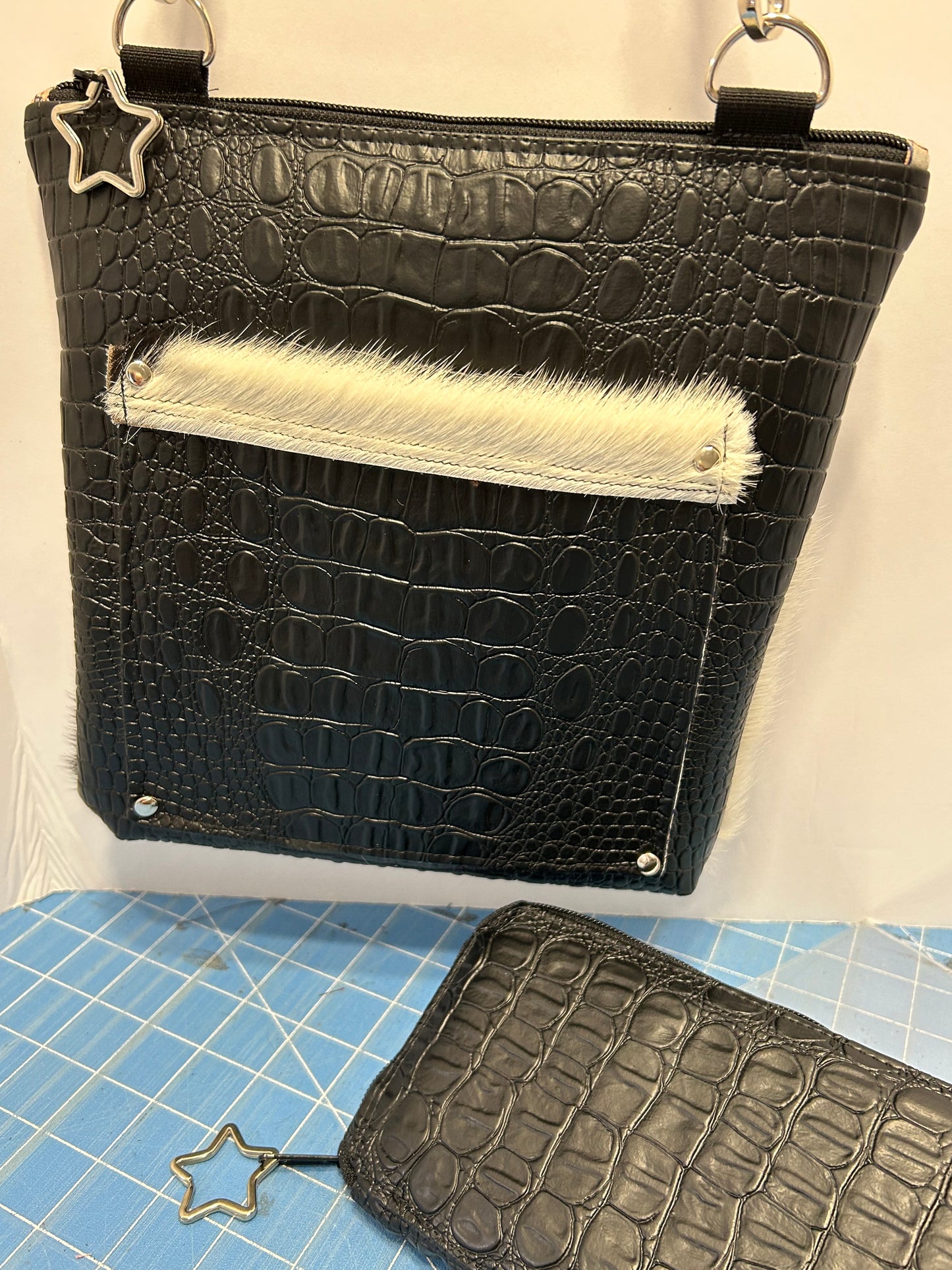 Shoulder Bag, Hair on Hide