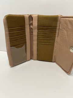 Brown faux gator Marilyn wallet