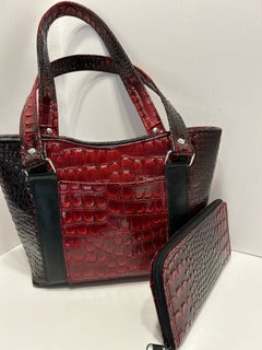Shoulder Bag, Red Scales