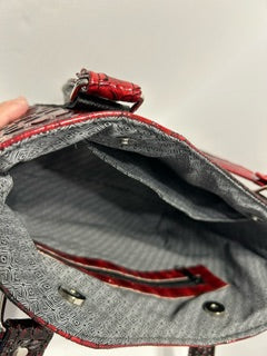 Shoulder Bag, Red Scales