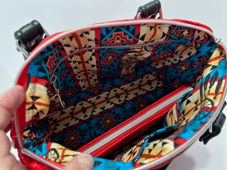 Shoulder Bag, Red Gator Lola Bag