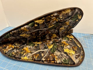 Pistol case, Brown faux leather with snakeskin accent gun case