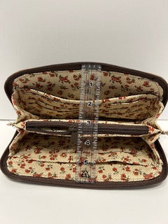 Brown Leather zip around wallet