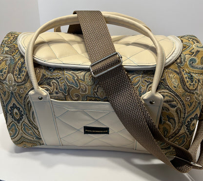Beige Carpet Travel Bag