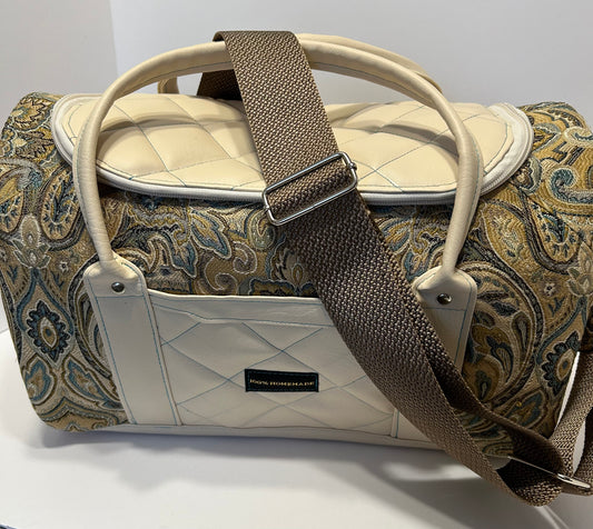 Beige Carpet Travel Bag