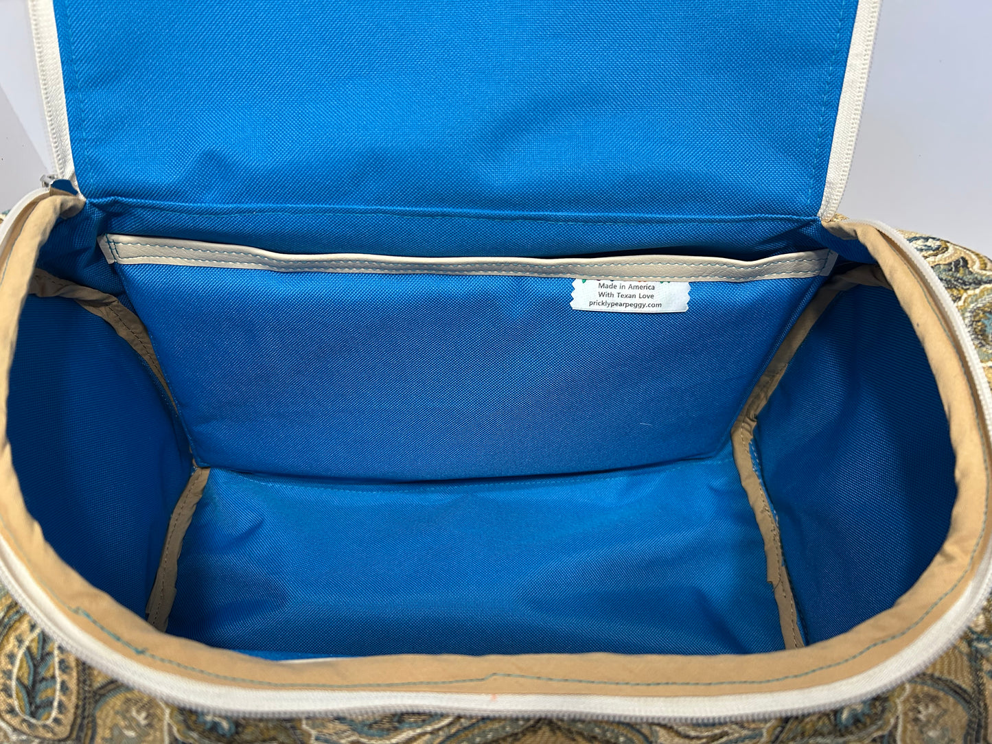 Beige Carpet Travel Bag