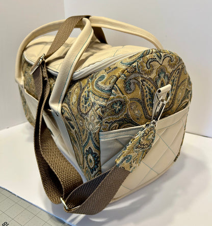 Beige Carpet Travel Bag