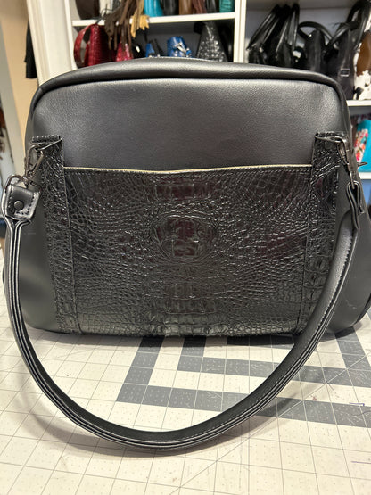 Black Croc Travel Bag