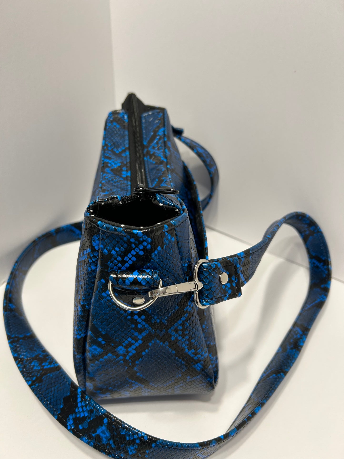 Blue Snakeskin Bag