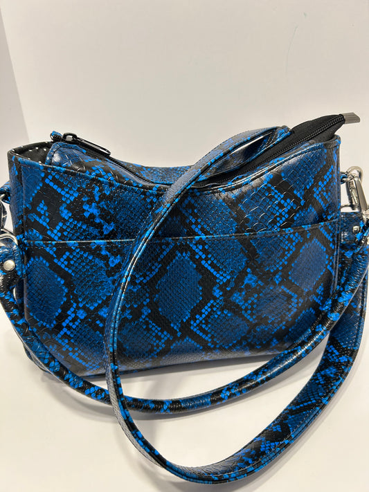 Blue Snakeskin Bag