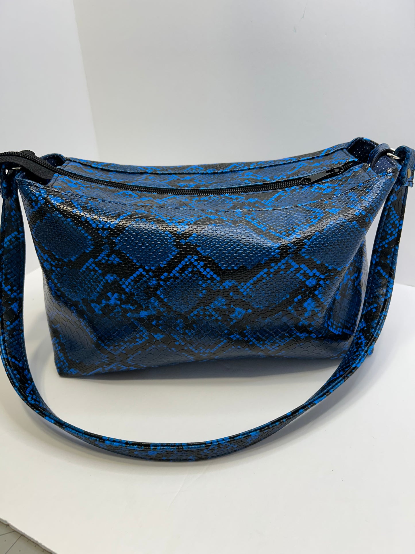 Blue Snake embossed Tribeca Tote Bag