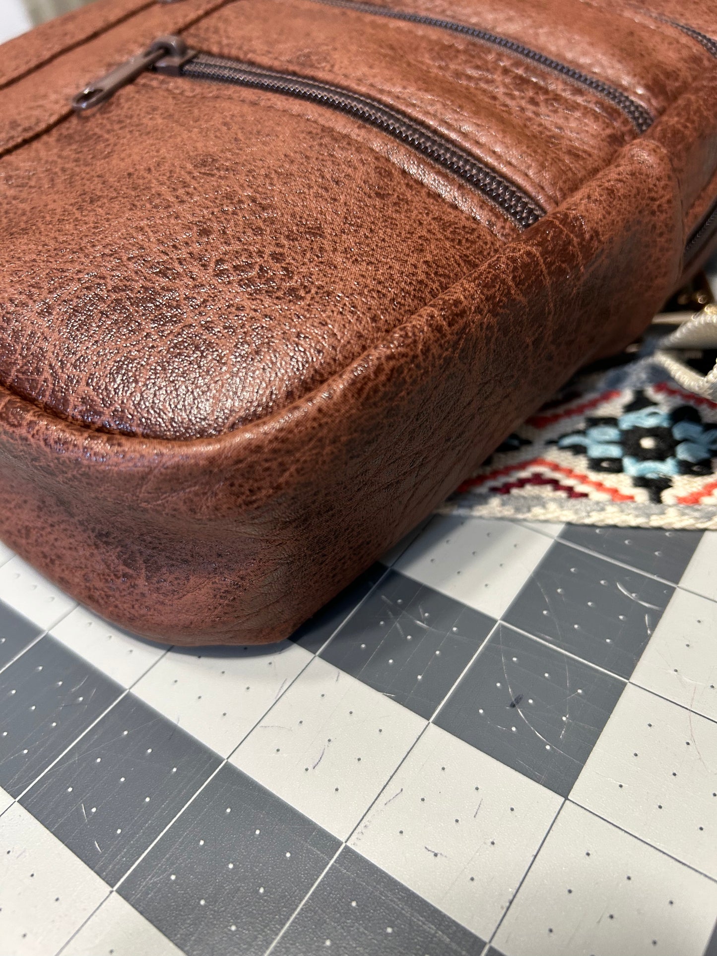 Brown modified Bartleby Sling Bag