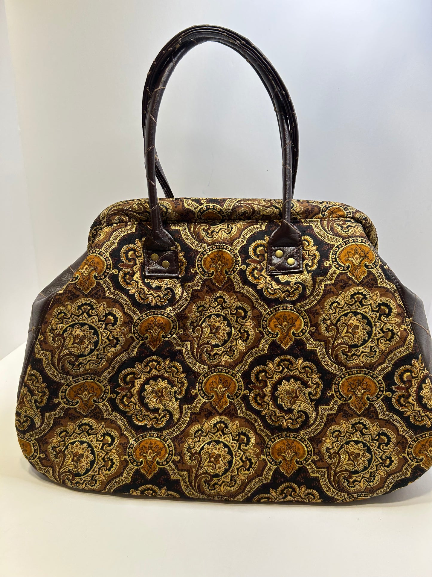 Carpet Bag Brown Quilted