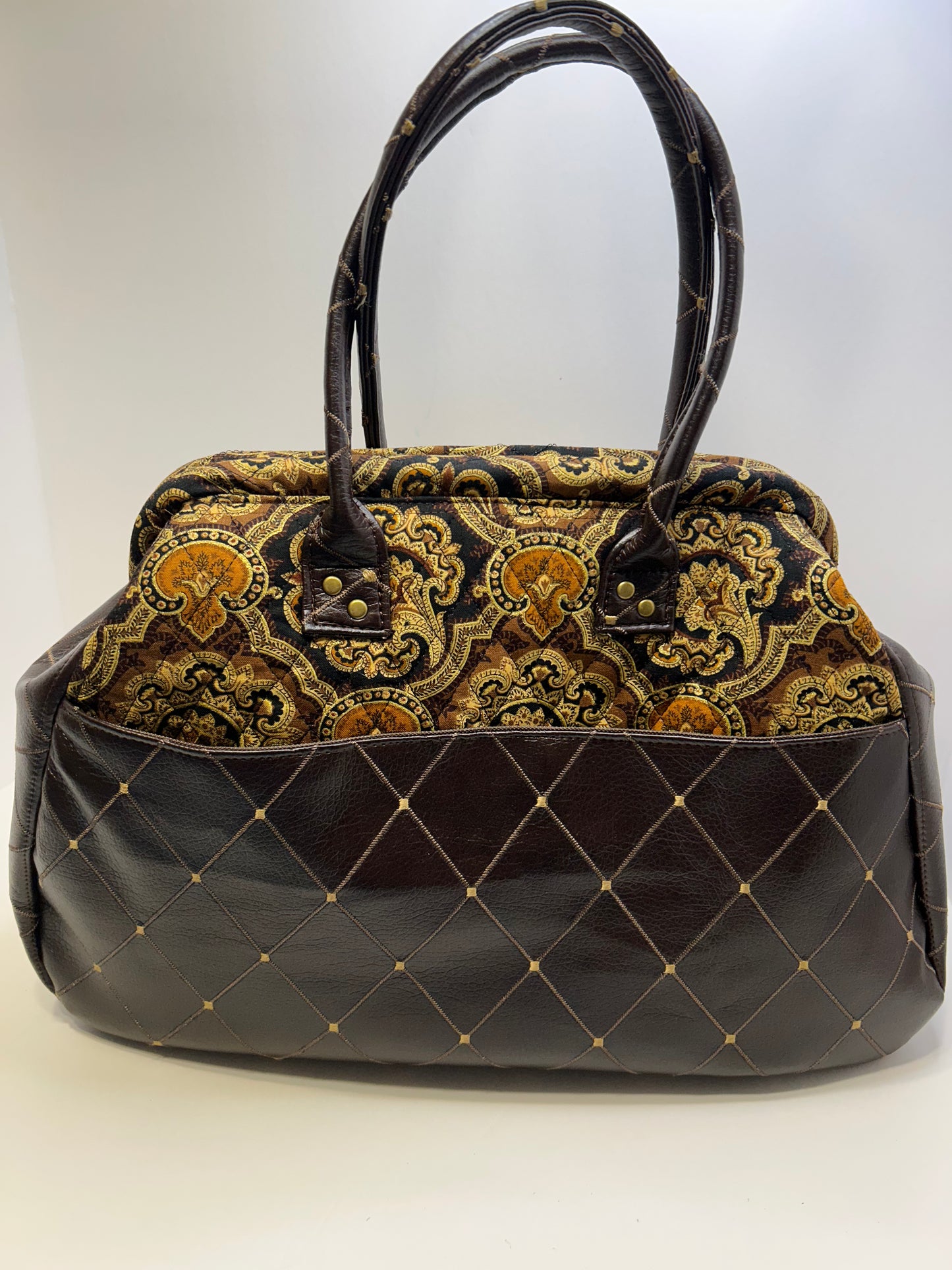 Carpet Bag Brown Quilted