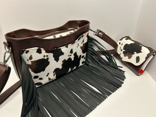 Western leather fringed Kiana bag