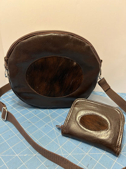 Round Brown Canteen Bag
