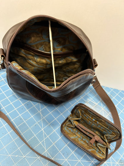 Round Brown Canteen Bag