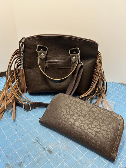 Hand Bag, Brown Fringed Leather Lola Bag