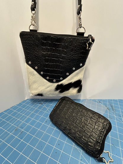 Shoulder Bag, Hair on Hide