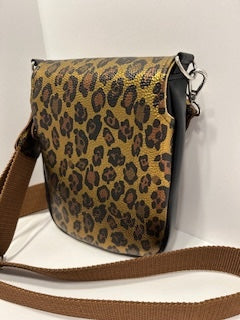 Mallory Leopard crossbody bag