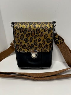 Mallory Leopard crossbody bag