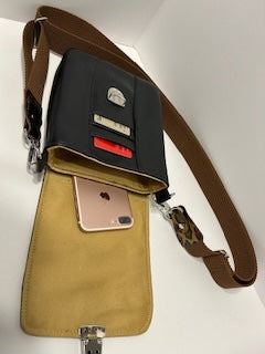 Mallory Leopard crossbody bag