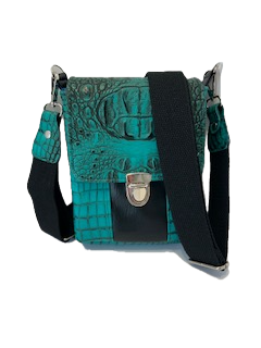 Mallory Croc Embossed Cross Body Bag