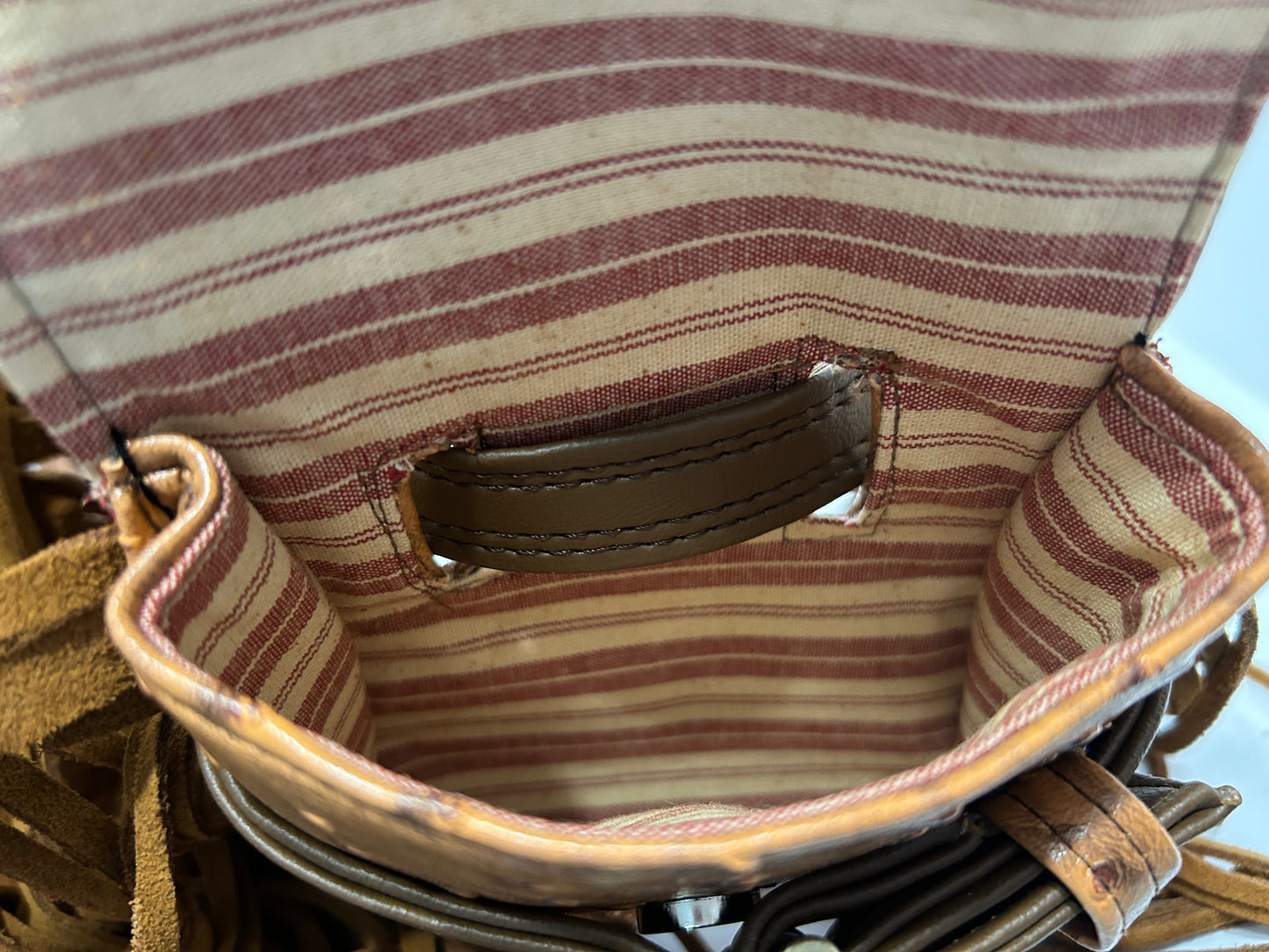 Morena and Mini Cross body brown ostrich