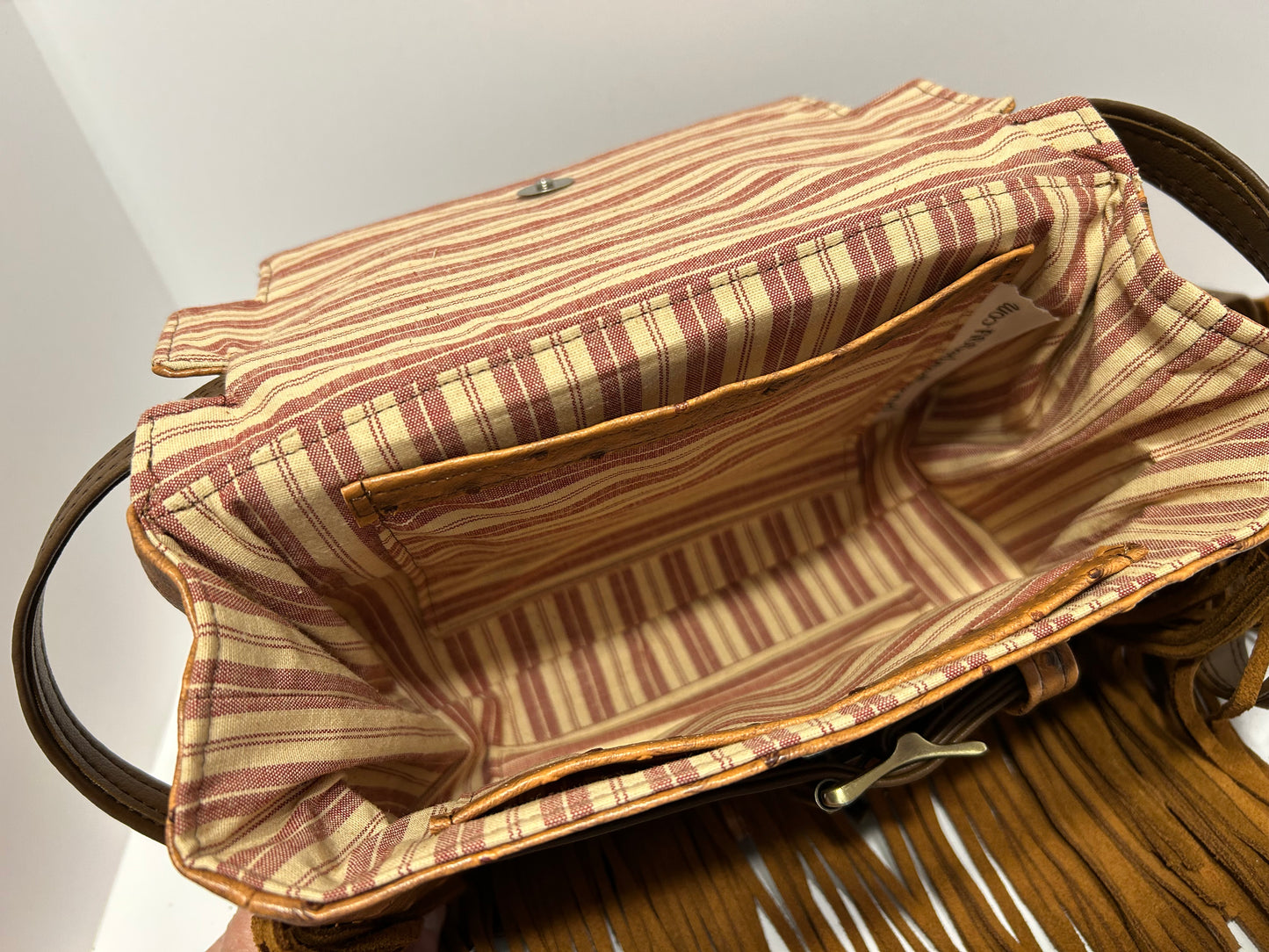 Morena and Mini Cross body brown ostrich