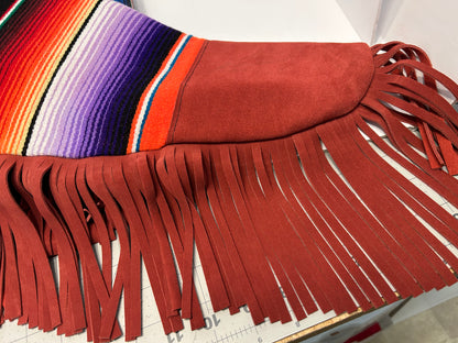 Red leather & blanket rifle case