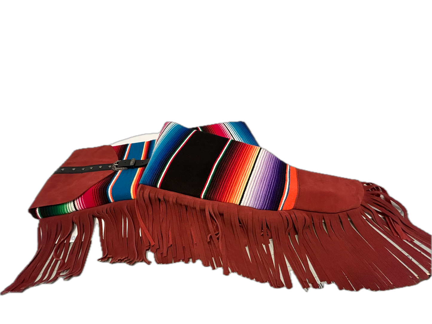 Red leather & blanket rifle case