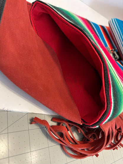 Red leather & blanket rifle case