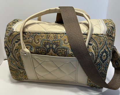 Beige Carpet Travel Bag