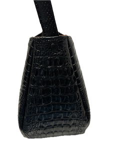 Black Croc AnnaBelle Shoulder Bag