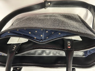 Black Croc Leilani Briefcase bag
