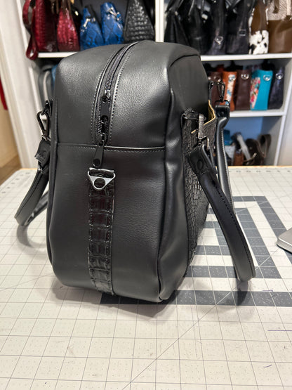 Black Croc Travel Bag