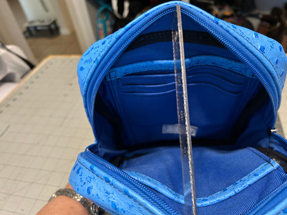 Blue Ostrich embossed leather Bartleby Bag