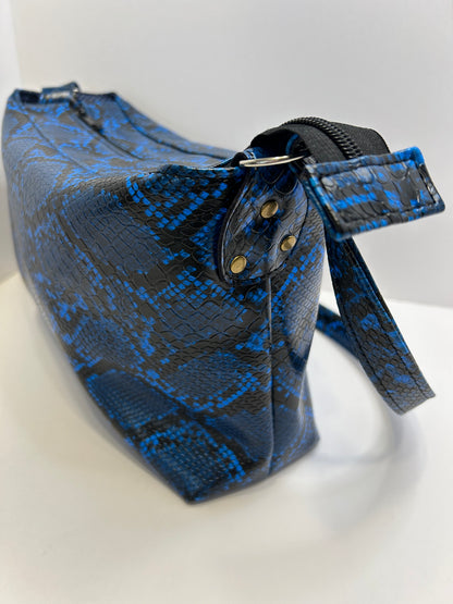Blue Snake embossed Tribeca Tote Bag