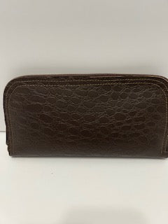 Brown Leather zip around wallet