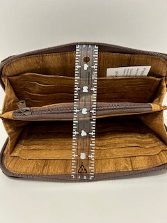 Brown Swirl faux leather wallet