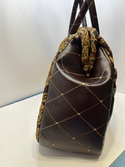 Carpet Bag Brown Quilted