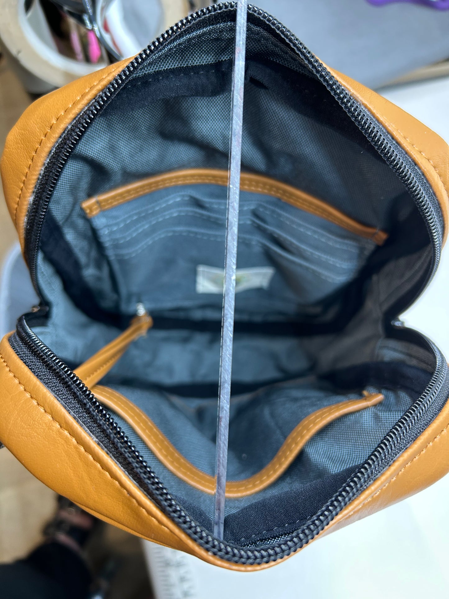 Gold Brown Crossbody Sling Bag