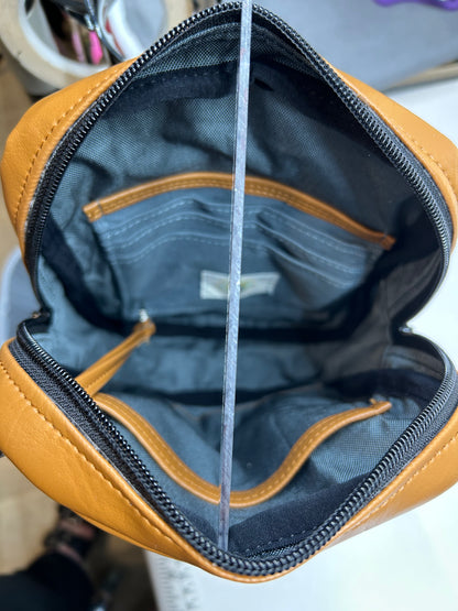 Gold Brown Crossbody Sling Bag
