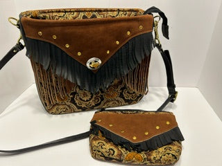 Cross Body Bag, Suede Harmony Fringed
