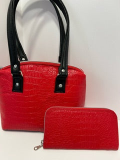 Shoulder Bag, Red Gator Lola Bag
