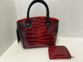 Handbag, Red Scales Lola handbag