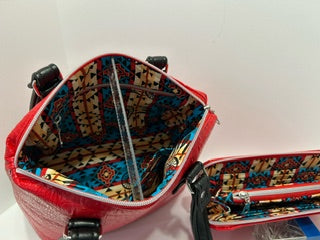 Shoulder Bag, Red Gator Lola Bag