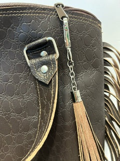 Hand Bag, Brown Fringed Leather Lola Bag